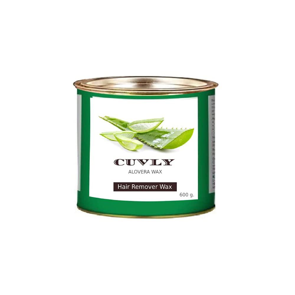 CUVLY CUVLY Men Waxing Hair Removal Wax, Waxing Kit, Hair Removal Body Wax - (Pack of Aloe Vera Wax 600 G + 600 G + 35 Waxing Strips + Knife)
