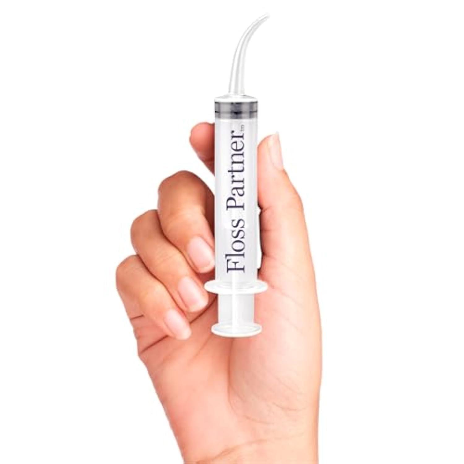 TeamNut FlossPartner Pocket Water Pick Flosser, Manual Water Jet Teeth Cleaning and Flossing. Ideal for Braces. Travel School Work Camping Sleepover. Smallest Portable. Reusable. Carry Everywhere!