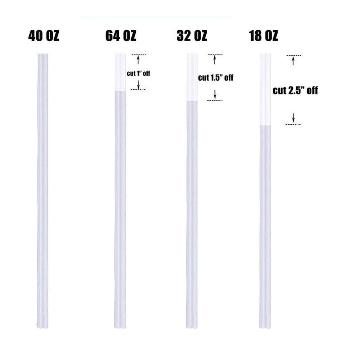 Hydro Energy Hydro Energy 6 Replacement Straws for Hydro Flask Wide Mouth Water Bottle, 6 Straws and 2 Straws Brushes Included [9.5 Inch]