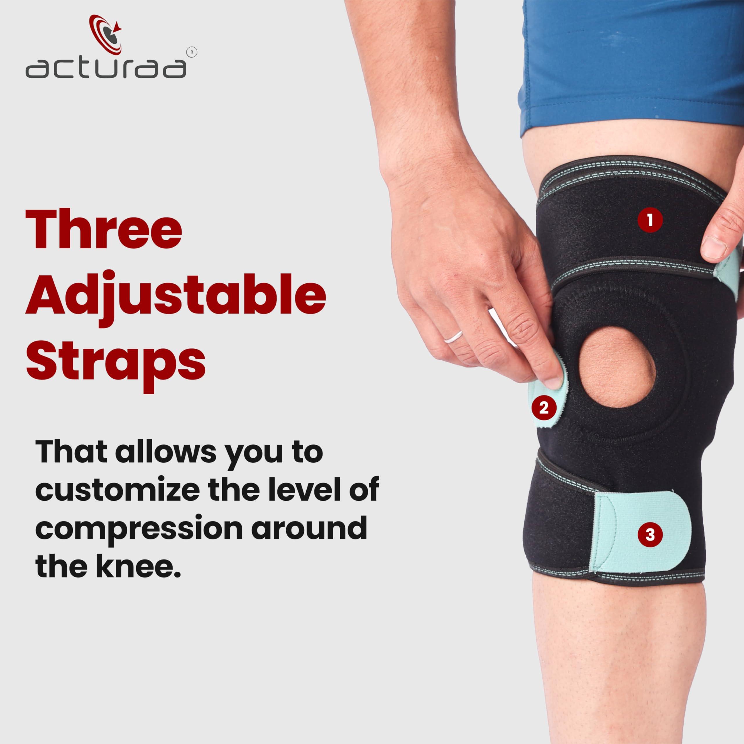 acturaa acturaa Plus Size Neoprene Knee Support (Open Patella)| Oversized Knee Brace for Men & Women|Knee Wraps for Knee Pain| Plus Size Knee Belt | Obesity Knee Cap|(5XL, 1)