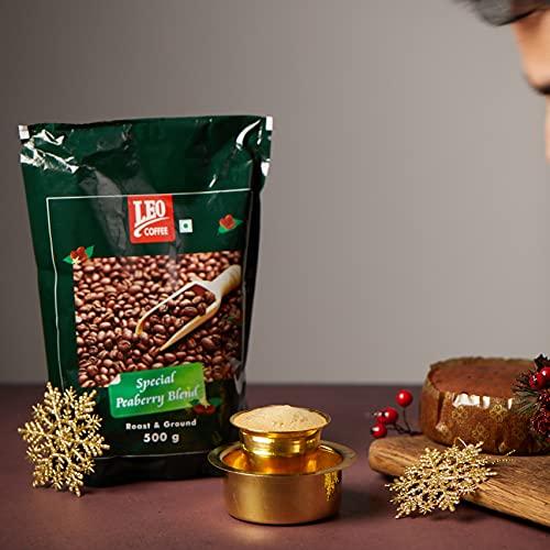 LEO COFFEE Leo Coffee Special Peaberry, Freshly Ground Filter Coffee Powder, 250g, Pack of 4 (Whole Bean)