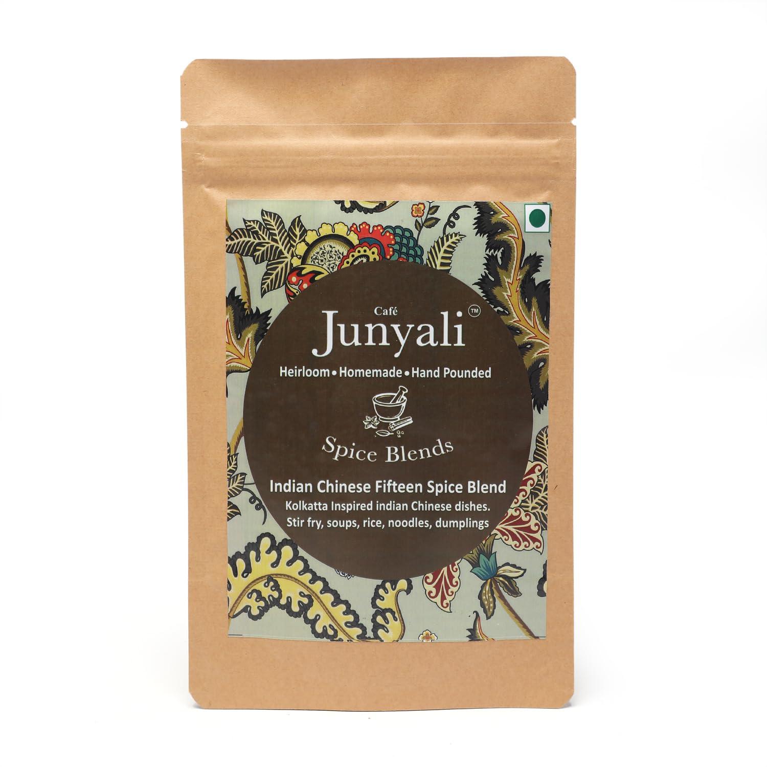 Cafe Junyali Cafe Junyali Indian Chinese Masala - (50g) Hand-Pounded Spice Blend for Stir Fry, Soups, Noodles, Dumplings, Fried Rice, Chicken & More Homemade with Pure Natural & Organic