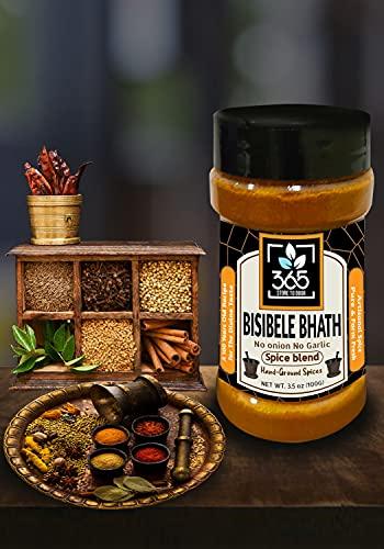 365 STORE TO DOOR 365 STORE TO DOOR Indian Spice - Jain BisiBele Bhath Masala, 100 gm | Homemade Powdered | for Healthy Cooking | Ready to use | All Seasonings Spices | Pure & Hygiene | Spice Mix – Pack of 1