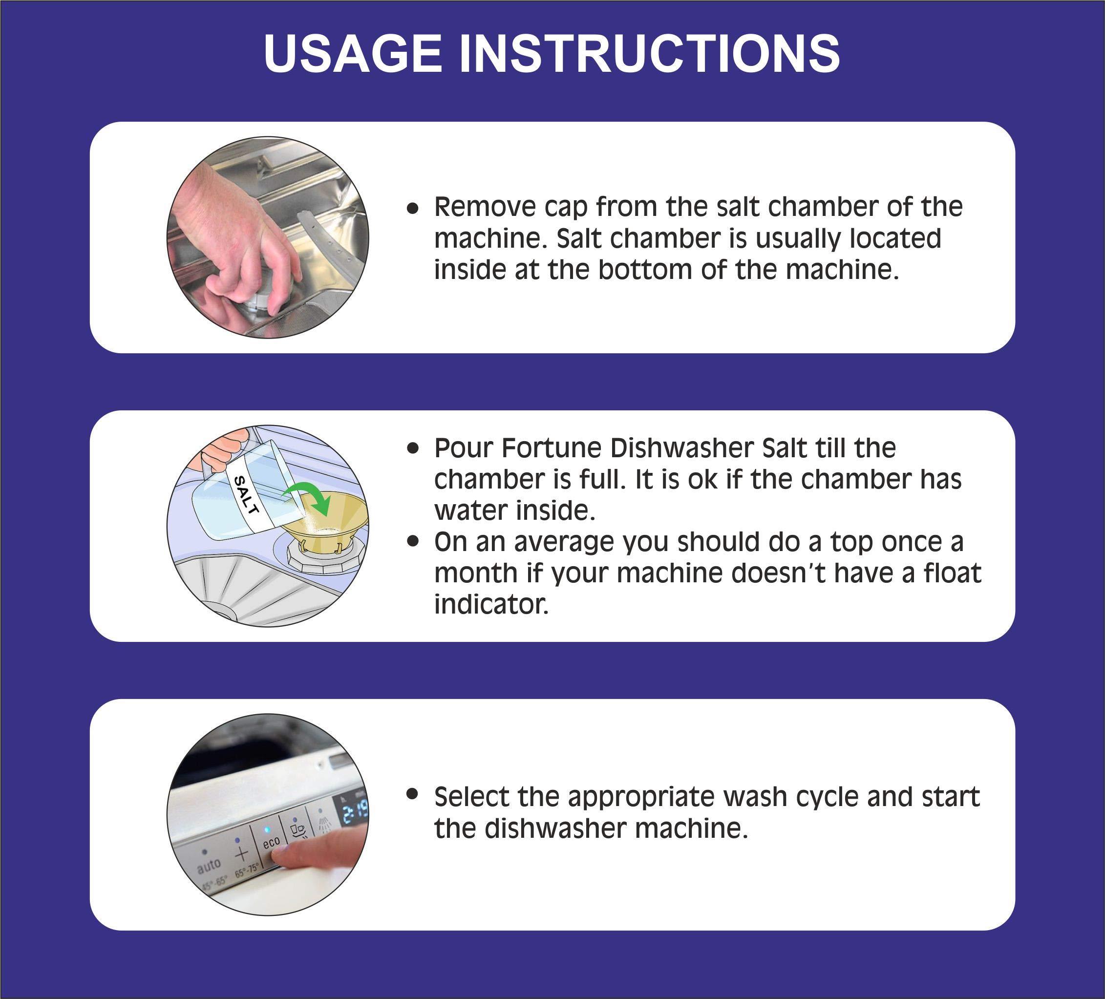Fortune Fortune Dishwasher Detergent - 1 kg & Fortune Dishwasher Active Salt - 1 kg (Pack of 2)