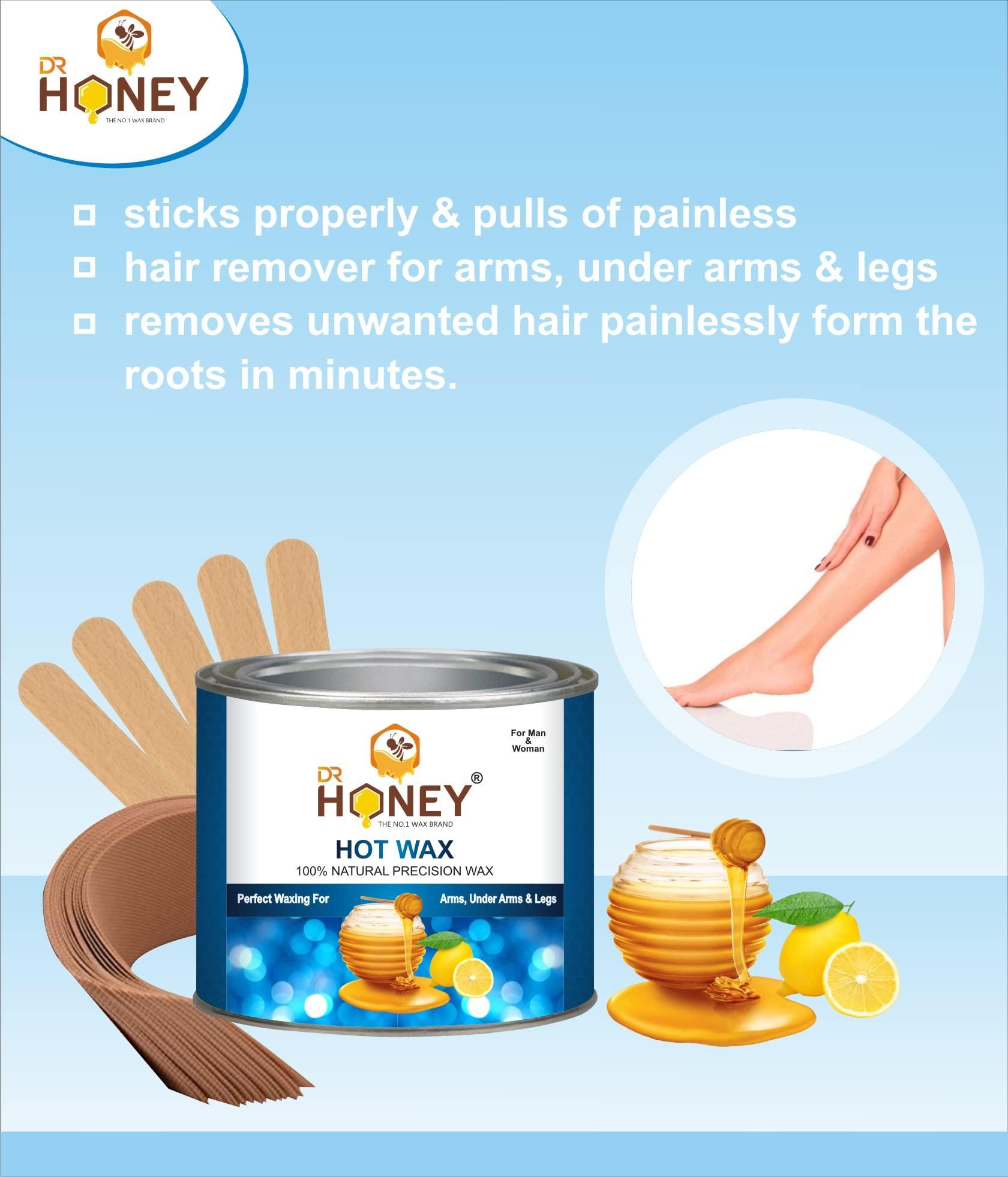 DR HONEY DR HONEY cold Wax 600 gram Hair Remover Wax for Women, Body & Face Waxing, Natural Ingredients for Women, Body soft and smooth for all skin wax strip and stick 600 gram