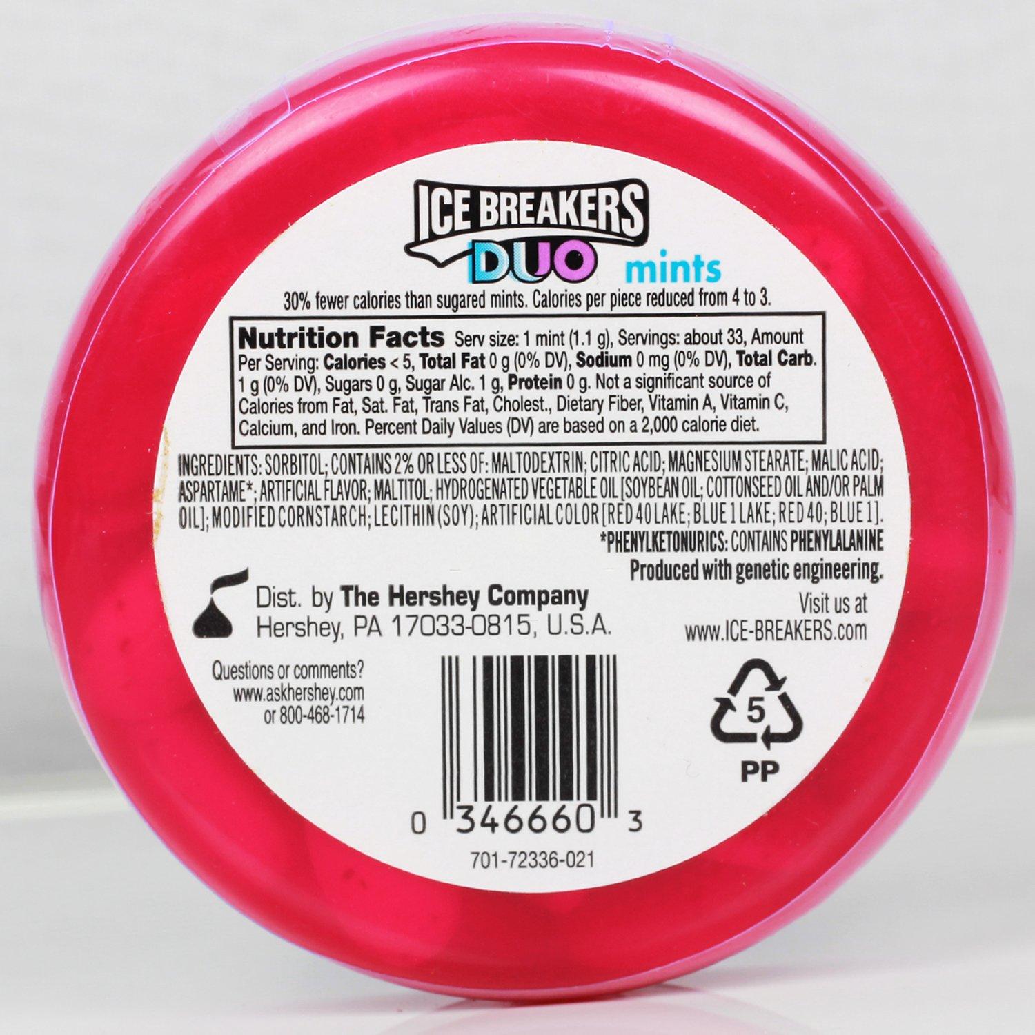 Ice Breaker Ice Breaker Duo Fruit + Cool Mints, Raspberry, Container, 36 Gm