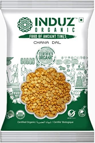 INDUZ ORGANIC Induz Organic Chana Dal, 500g (Pack of 1) | Bengal Gram Dal, Unpolished Chana Dal | Natural Organic Pulses
