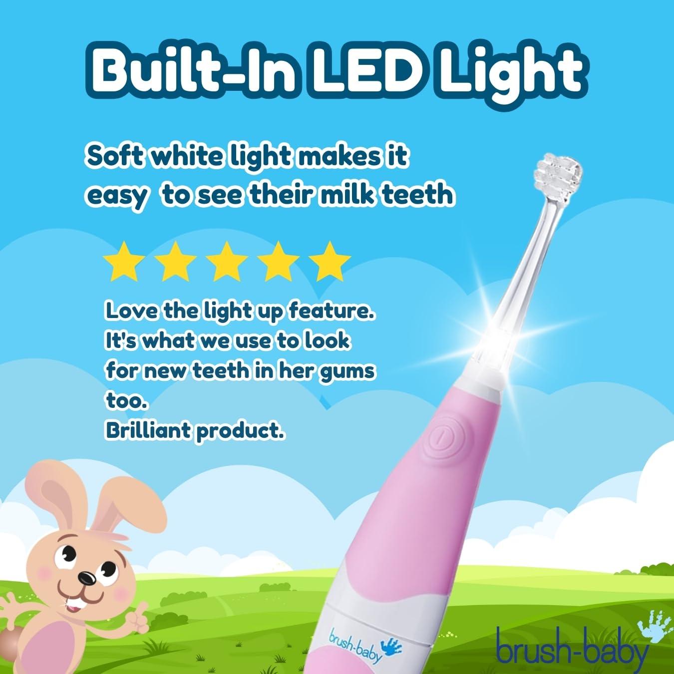 Brush-Baby Brush-Baby BabySonic Electric Toothbrush for 0-36 Months - Pink