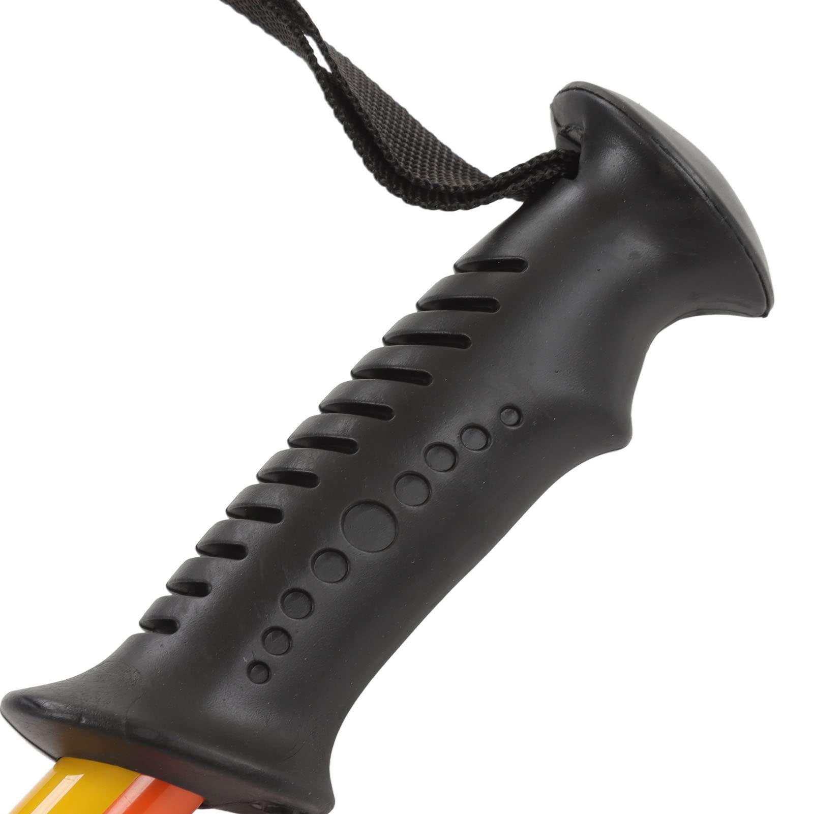 Asixxsix Mountain Climbing Pole , Retractable Walking Stick Portable Sweat Absorbent High Stiffness for Expedition (Yellow)