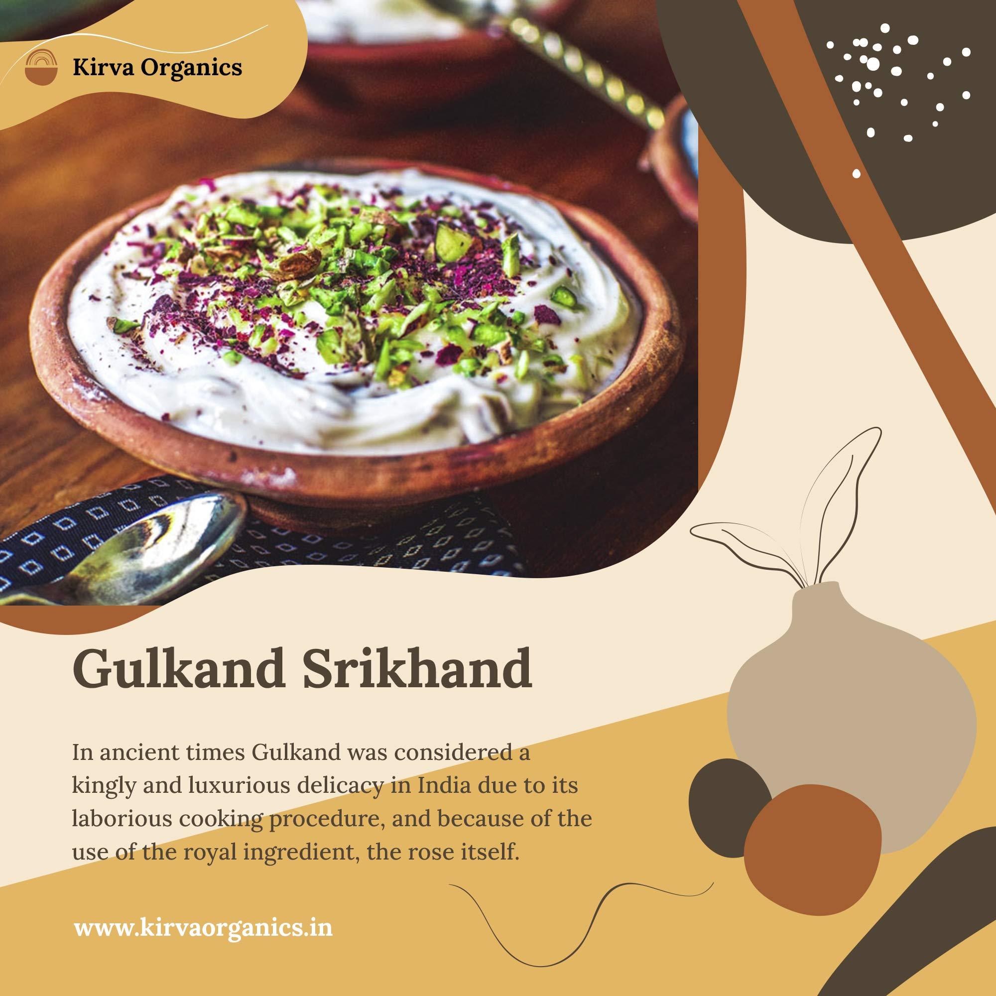 Kirva Organics Kirva Organics Natural Gulkand | Damask Rose Petals & Rock Sugar - Kesar Elaichi - 500gm (500gm x 1)