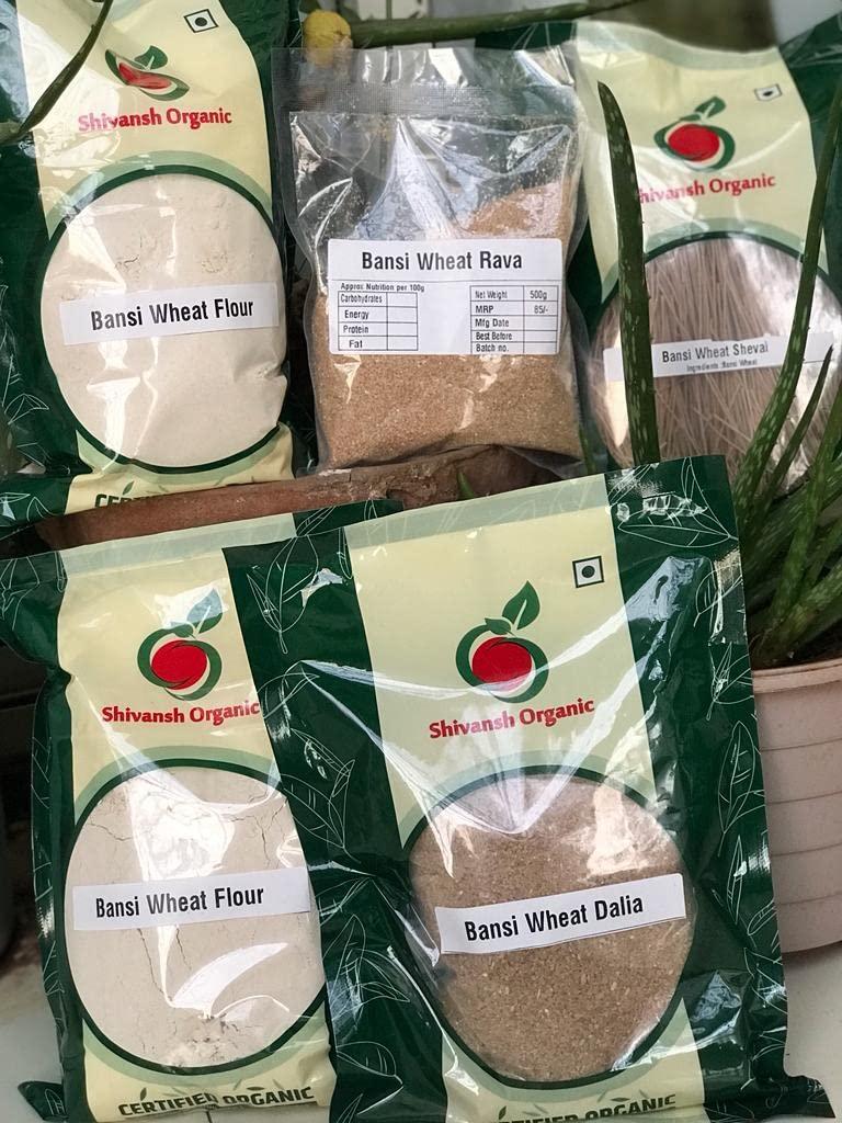 Generic Shivansh Organic Bansi Wheat Rava / Sooji (500gm)