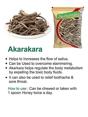 LEANBEING Herbaveda - Akarkara Irani powder 100g | Akarkara Asli | Anacyclus Pyrethrum | Pellitory Root