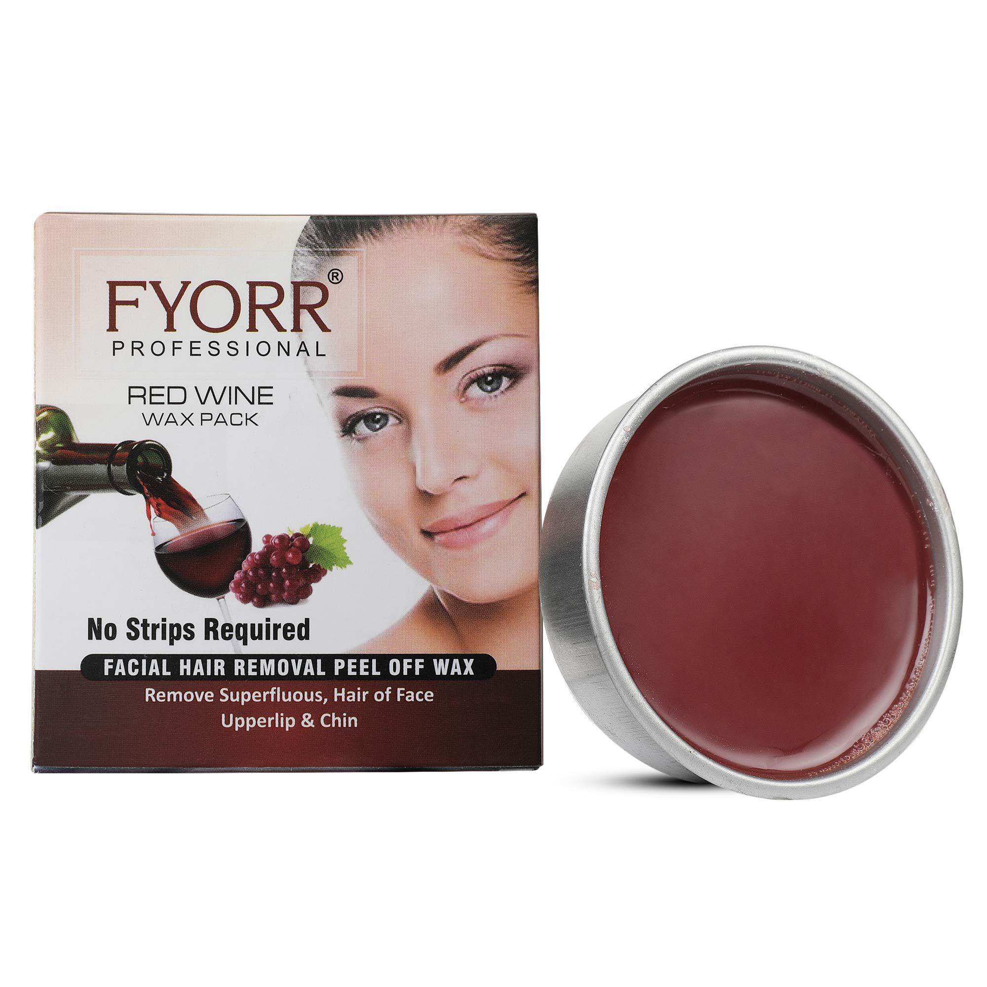 FYORR Fyorr Facial Katori Peel-Off Wax Combo of 3 Red Wine - 80gm each