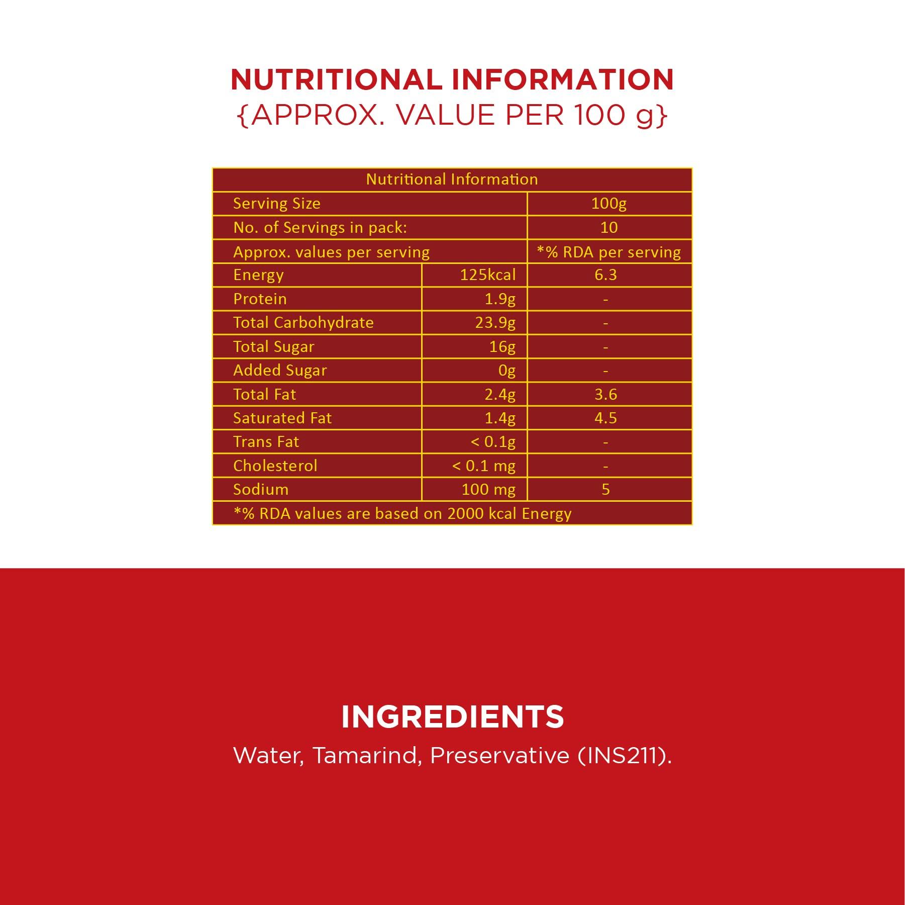 Sunbay Sunbay Organic Tamarind Pulp | Ready-to-Use Tamarind Paste | No Artificial Colors | Perfect for Authentic Indian Cuisine | Enhance Flavor in Soups, Stews, and Chutneys | 1000g