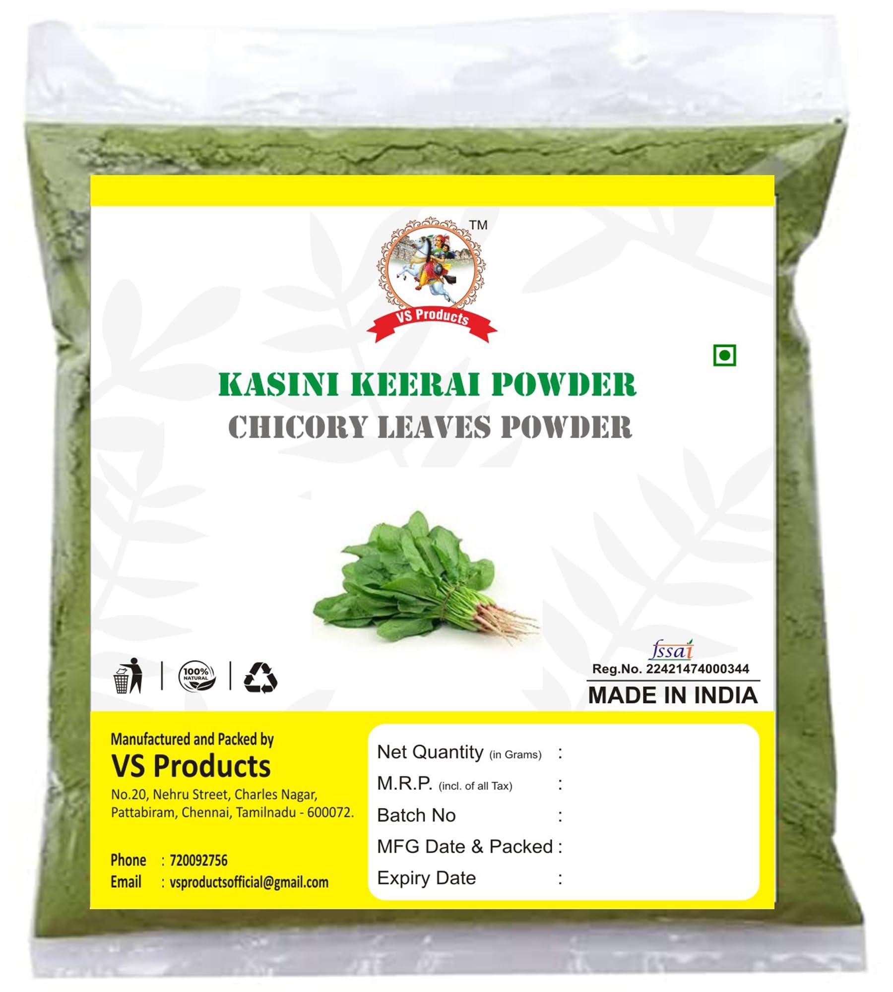 VS Products VS Products Kasini Keerai Powder, 100g, Kasni, Chikory, Cichorium Intybus Powder, ChicoryGreensPowder, 100g