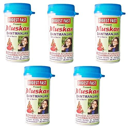Narayani Pharmacy Trivedi Ayurvedics Muskan Dantmanjan | Pack of 100 Gms (20gms X 5pcs) | Danto ka Vaidhyaraj | By Narayani and Company