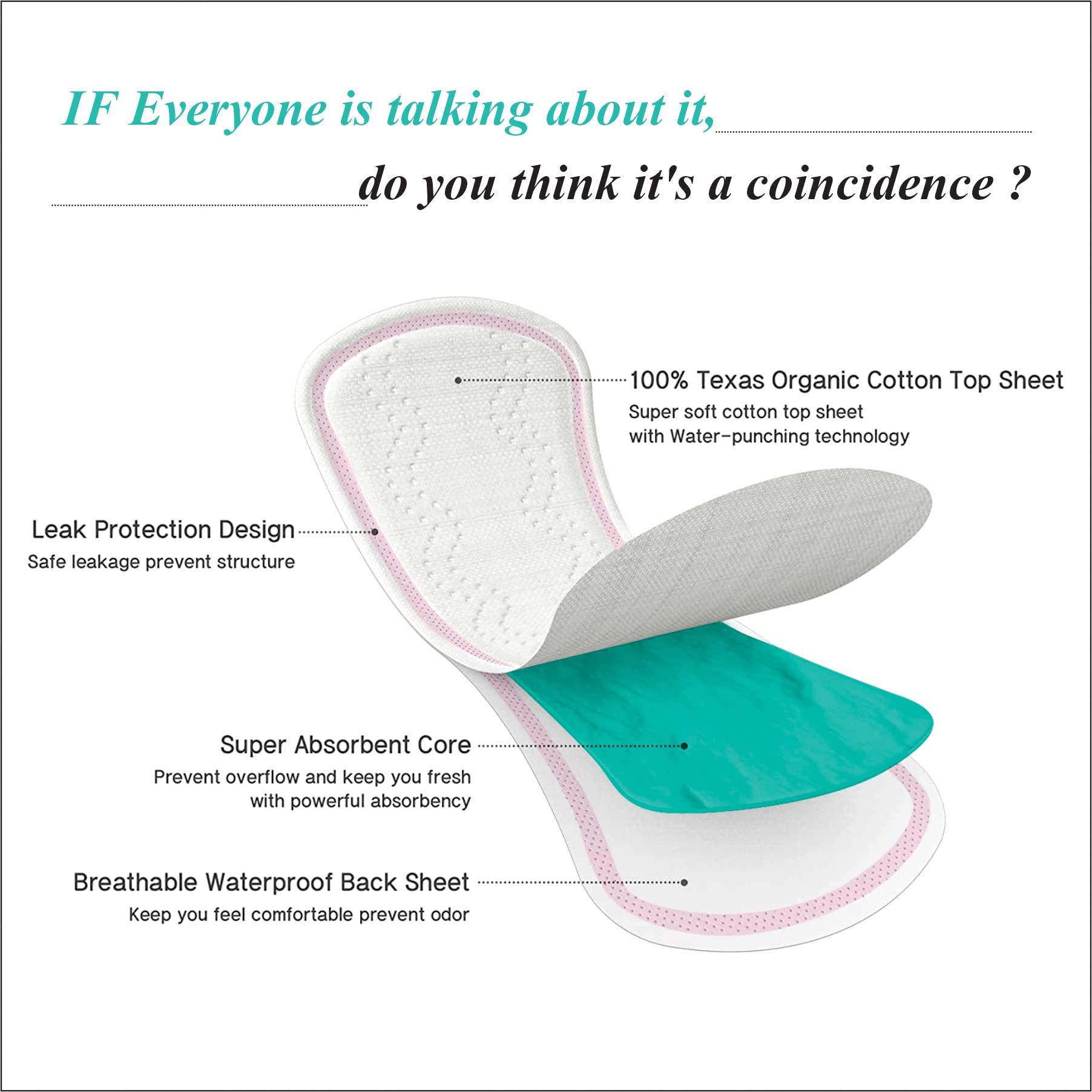 Tinkle Tinkle Eco-Luxe Large Panty Liners Without Wings For Women Daily Use, Large Size, 155 mm 240 Eco Friendly Panty liners In Pack Of 4, Infused Anion Chip, Protection During Pregnancy Discharge And Spotting, Hygienic, Untouched, Individually Wrapped, Tr