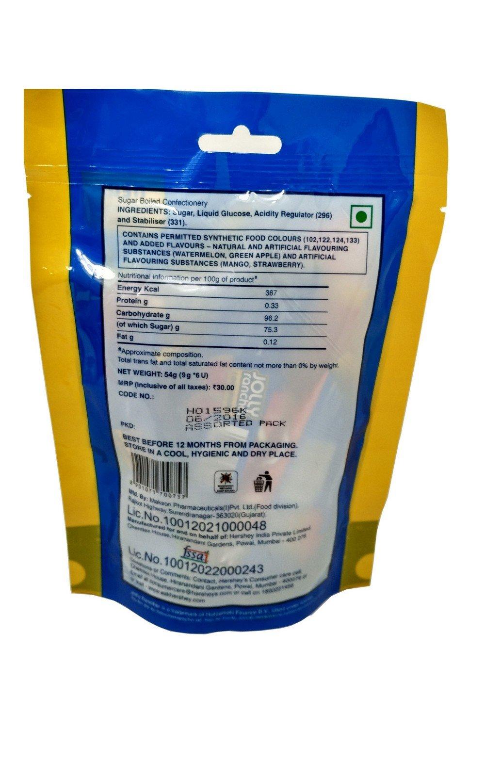 JOLLY RANCHER Jolly Rancher Lollipops - Assorted Flavors, 54g Pack