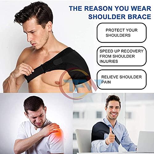 Swada Kitch Swada Kitch Shoulder Brace & Rotator Cuff Support Brace for Men & Women , Shoulder Compression Sleeve with Pressure Pad is Ideal for Dislocated AC Joint, Labrum Tear & Frozen Shoulder Pain Relief