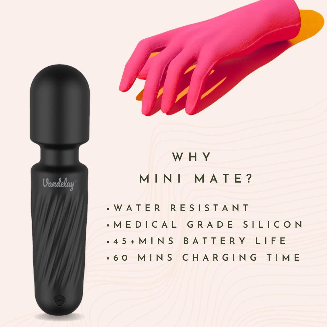 Vandelay Vandelay Mini Mate Body Massager (Dark Black)
