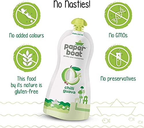 Hector Beverages Paper Boat Chilli Guava Fruit Juice, No Preservatives and Colours (Pack of 12, 200ml each)