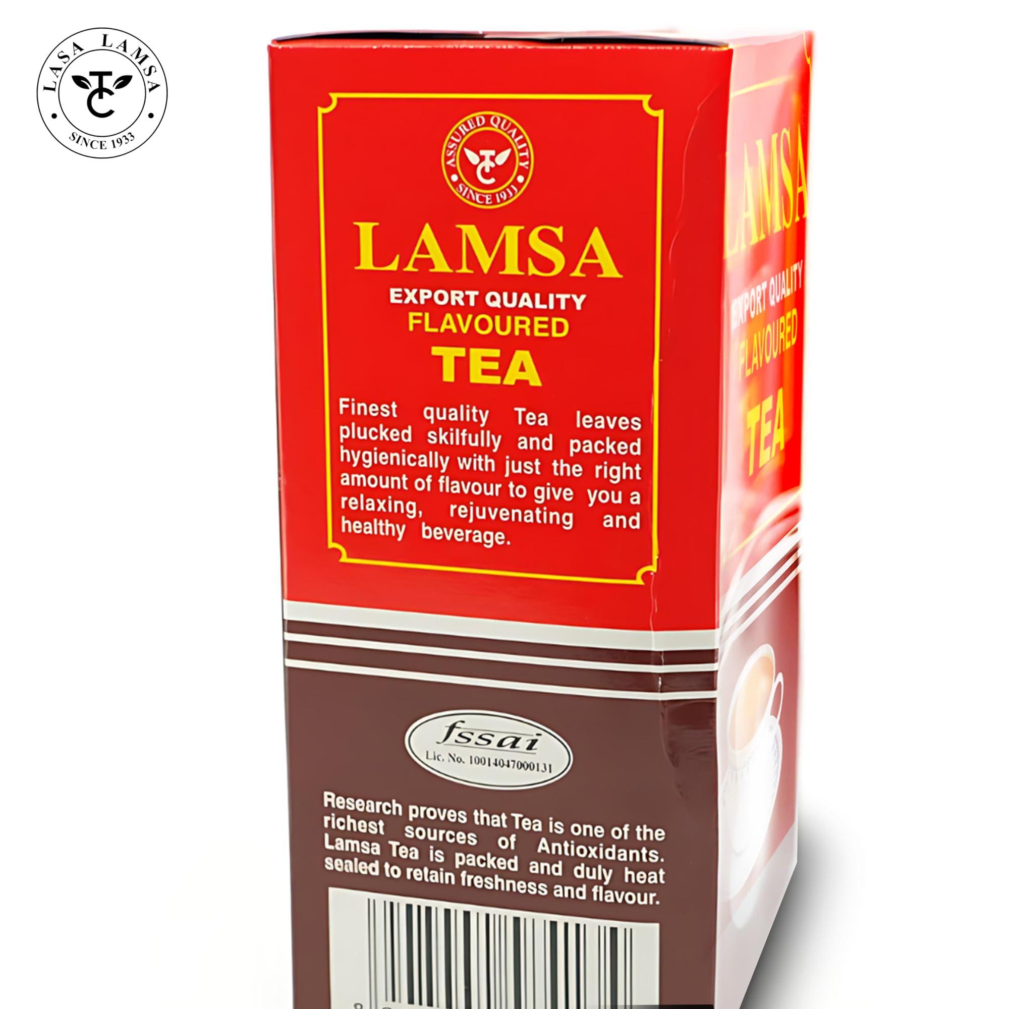 Lamsa Lamsa Flavoured Loose Leaves Black Tea, No Added Color, Carton, 500 Grams