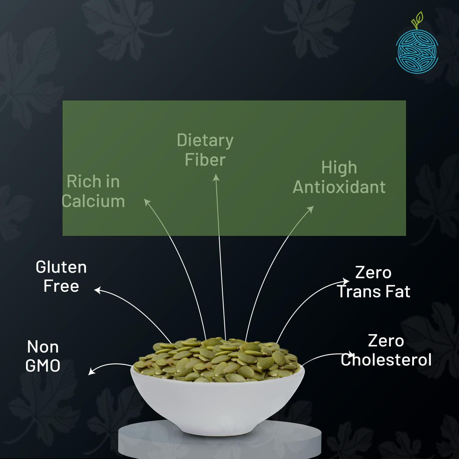 Fruits Of Earth FRUITS OF EARTH 100% Natural Premium Pumpkin Seeds (100 Grams - Pack of 1) | High in Fiber & Boosts Immunity | Supports Digestive Wellness & Bone Health | Rich in Magnesium & Antioxidants | Roasted & Nutritious Seeds