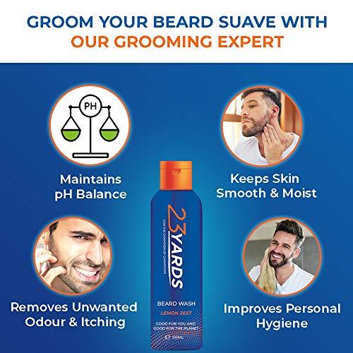 23 Yards 23 Yards Beard Wash for Men - 50ml I Grooming by Ravi Shastri I Shea Butter, Coconut Oil and Aloe Vera