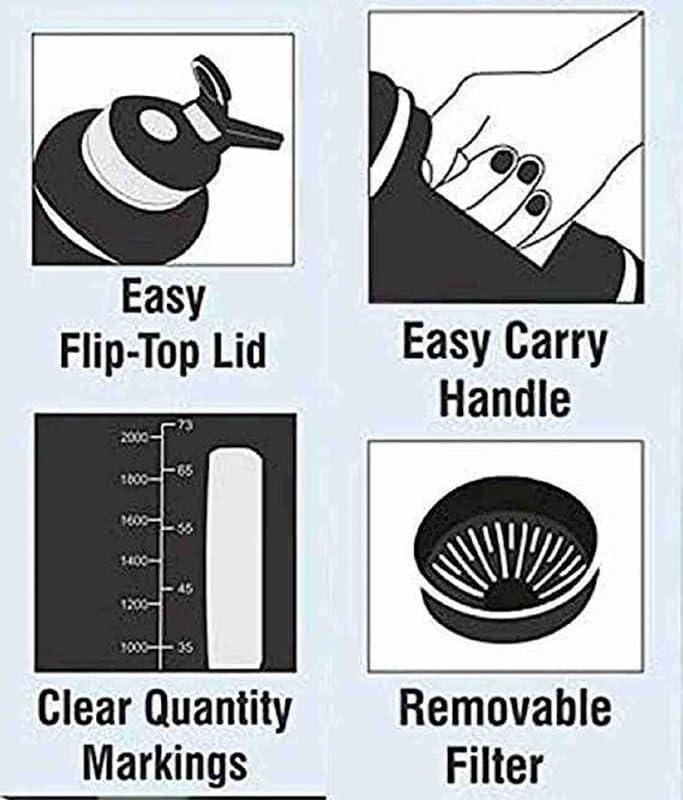 Zyro Zyro Gym gallon water bottle- Shaker for Protein Shake|Sports gym water bottle For/BCAA/Protein Shaker Bottle, with Blender Ball, Orange, BPA-Free Plastic, 1500 ML