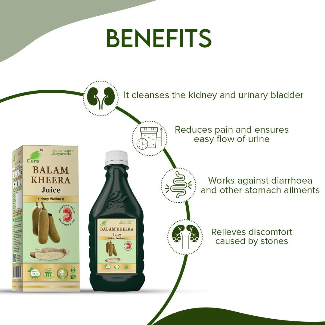 CURA AYURVEDIC AND UNANI Cura Balam Kheera Ras| Kidney Stone Wellness | Anti- Microbial Properties I 500ml