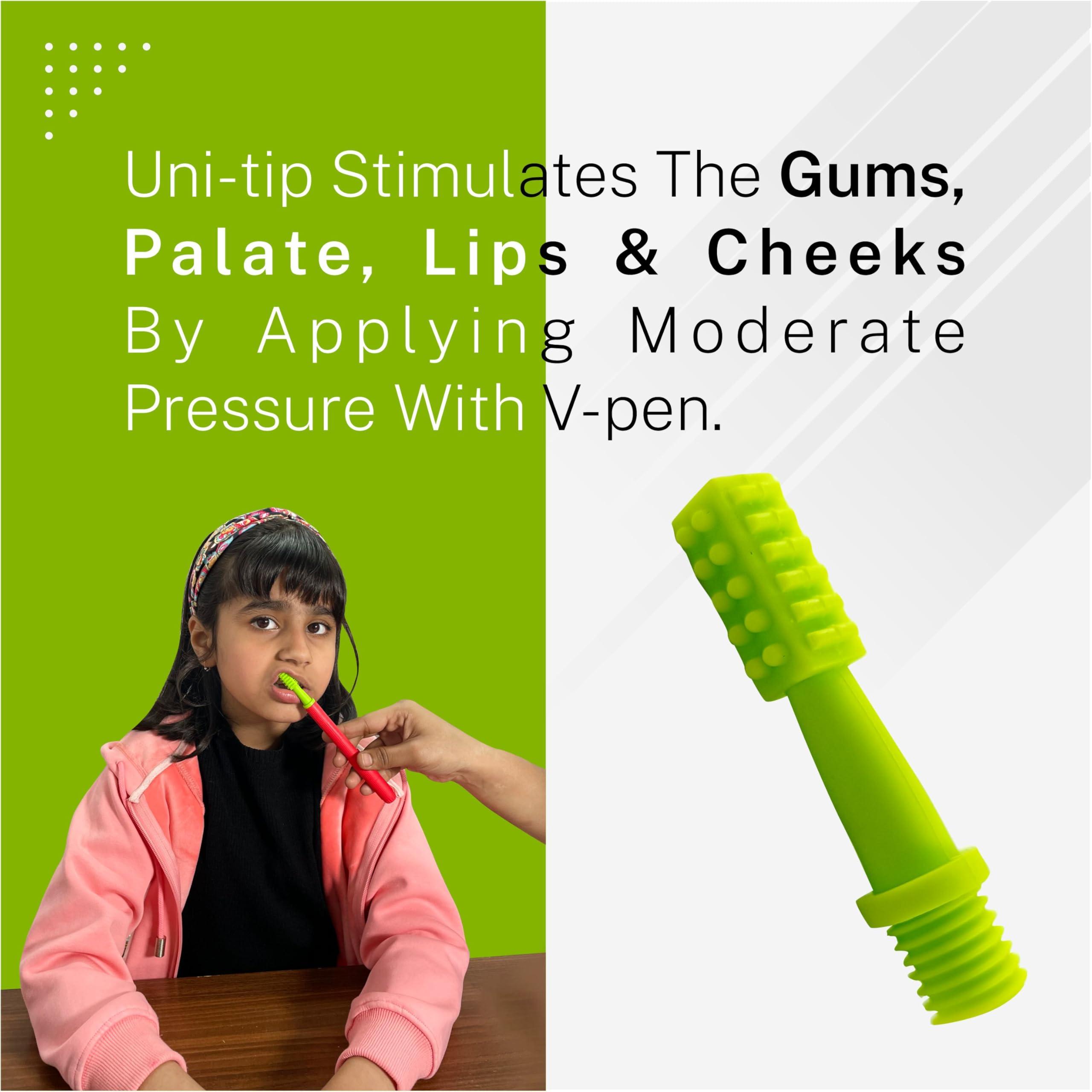 SPEECHGEARS SPEECHGEARS Tip Used For Tactile, Speech And Feeding Therapy An Attachment Of V-Pen(Green) Pack of 1