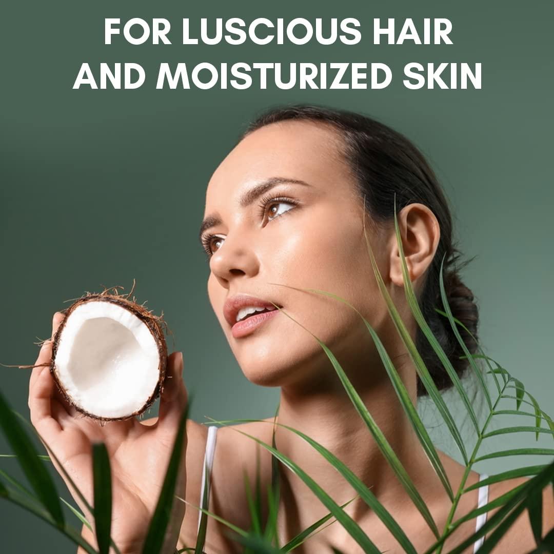 Pure Nutrition Naturals Pure Nutrition Virgin Coconut Oil 500Ml (250Ml X 2 Pet Bottles)|Cold Pressed & Unrefined, Extracted From A1 Grade Coconut Milk|For Hair Growth, Skin, Baby Massage & Cooking, Reduce Hair-Fall