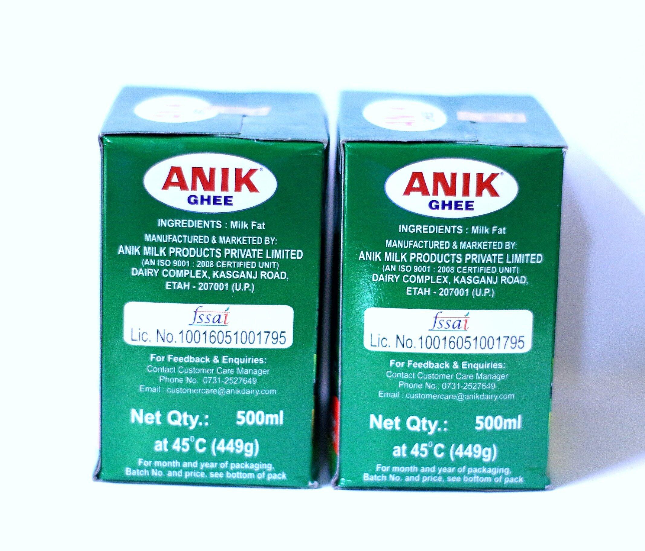 Anik Ghee Anik Ghee Each 500 Ml Pack Of 2 - 1000 Ml