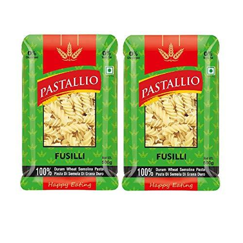 PASTALLIO Pastallio Durum Wheat Semolina Pasta Pure and Healthy to Eat with No Other Additives, Great Source of Energy, Iron and Protein- Fusilli (2Packs of 500g)