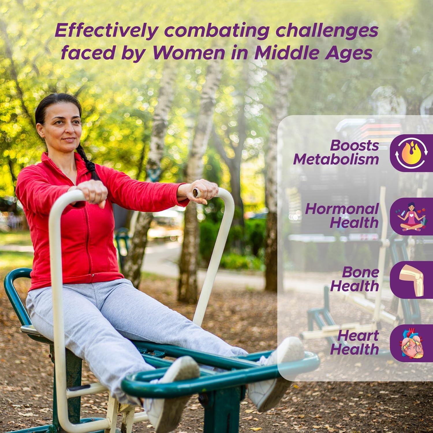 WELLWOMAN WELLWOMAN 50+ Multivitamins For Women Over Age 50 Years With Vitamins, Iron, Calcium, Amino Acids To Support Menopausal Symptoms, Maintain Energy, Vision & Heart Health|30 Tablets(Pack Of 3)