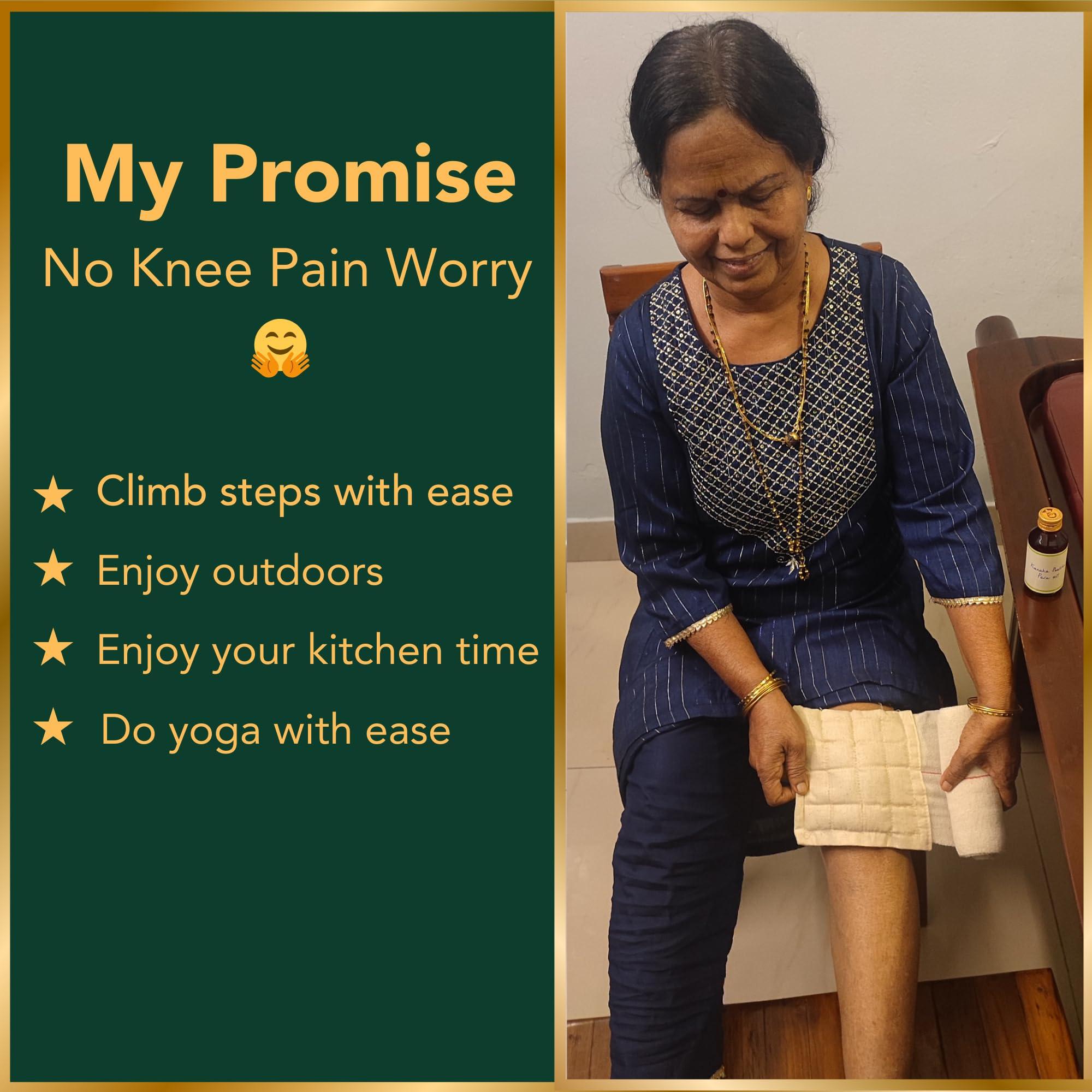 ACHARYA PANCHAKARMA Acharya Panchakarma Knee Pain Wrap with Kanaka Prabha Pain Oil Combo