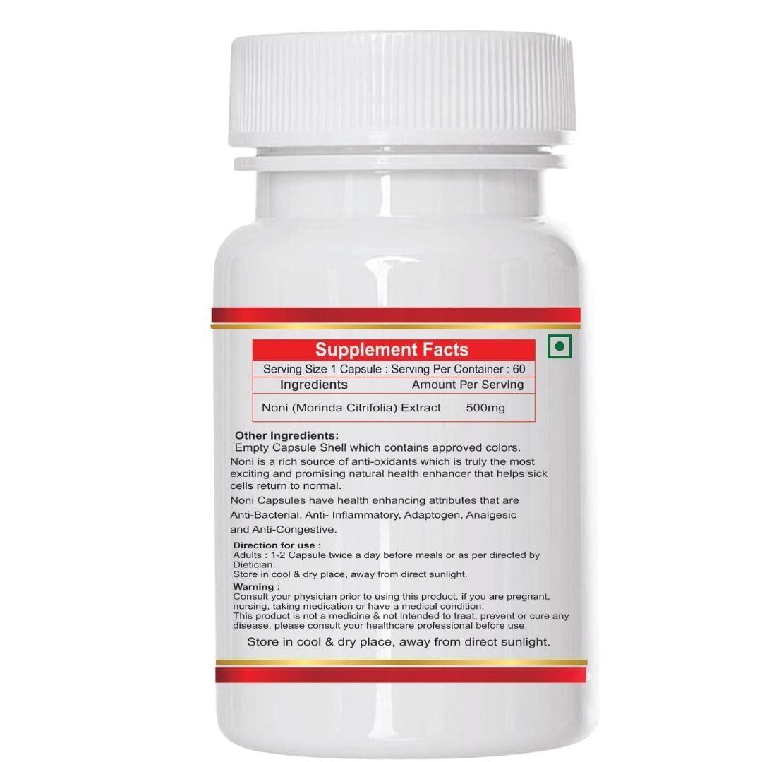 NOURISHWORLD NOURISHWORLD INC | Noni Fruit Capsule Best Immune Booster - Full of Antioxidants - Pure Noni Fruit Capsule 500mg (Combo Pack)