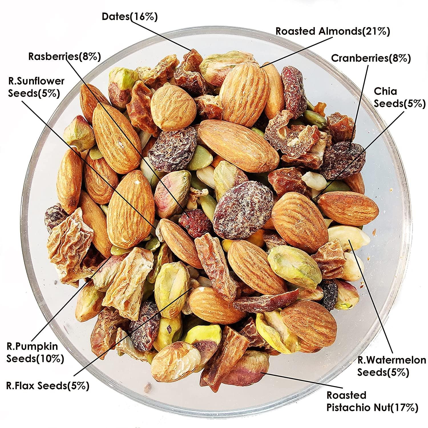 Fruitri Fruitri Antioxidant Nuts and Seeds Mix 200g, Seeds for eating, Super healthy mix dry fruits (Antioxidant Mix dry fruits)