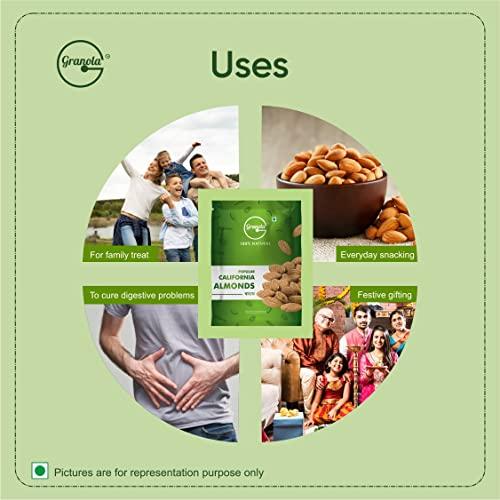 Granola Granola Popular California Almonds 1kg Dried | Premium Badam Giri | High in Fiber & Boost Immunity | Real Nuts | Gluten Free & Zero Cholesterol