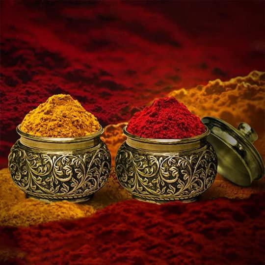 GODSOWNCOUNTRYIN Kumkum Powder RED GODSOWNCOUNTRYIN (40 Gram) - Used for Tika, Tilak, Tikka, Bindi, Bottu, Pottu, Auscipious for Pooja Purpose, Cure Mental Stress