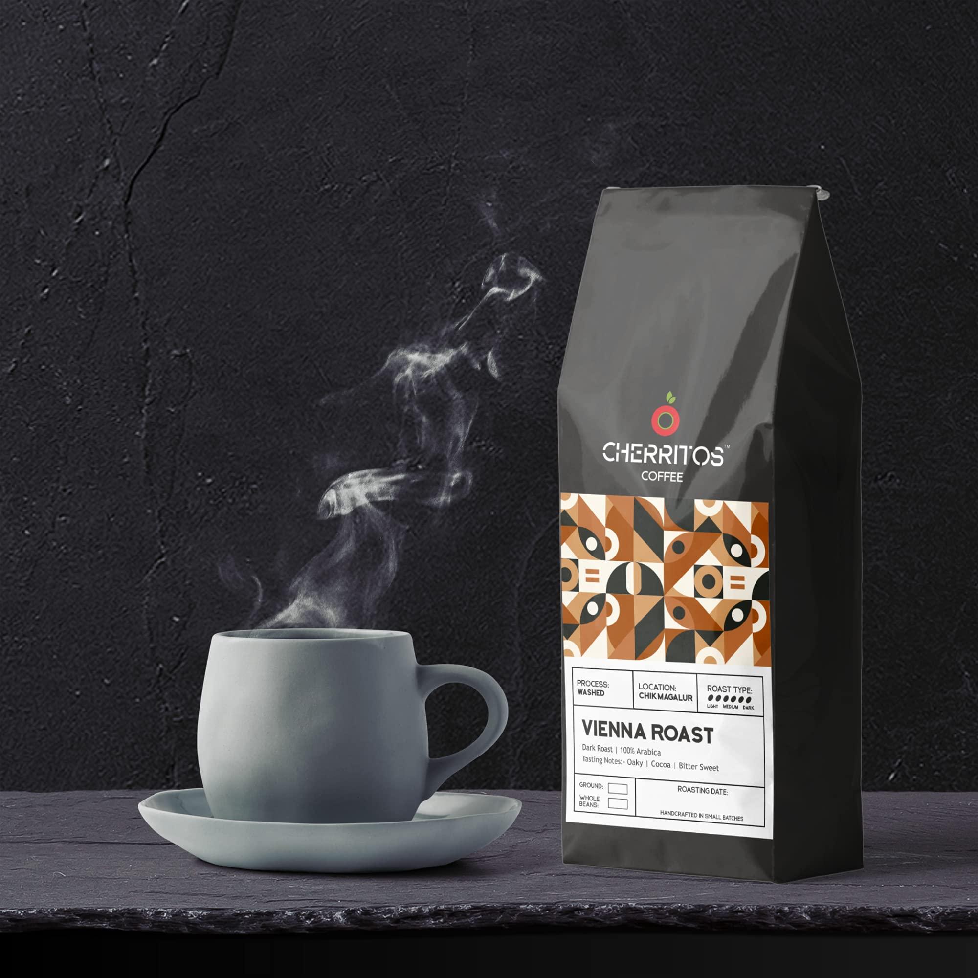 CHERRITOS CHERRITOS Coffee, Vienna Roast (Dark Roast), Arabica Coffee, Freshly Roasted, 250 Grams (Whole Beans)