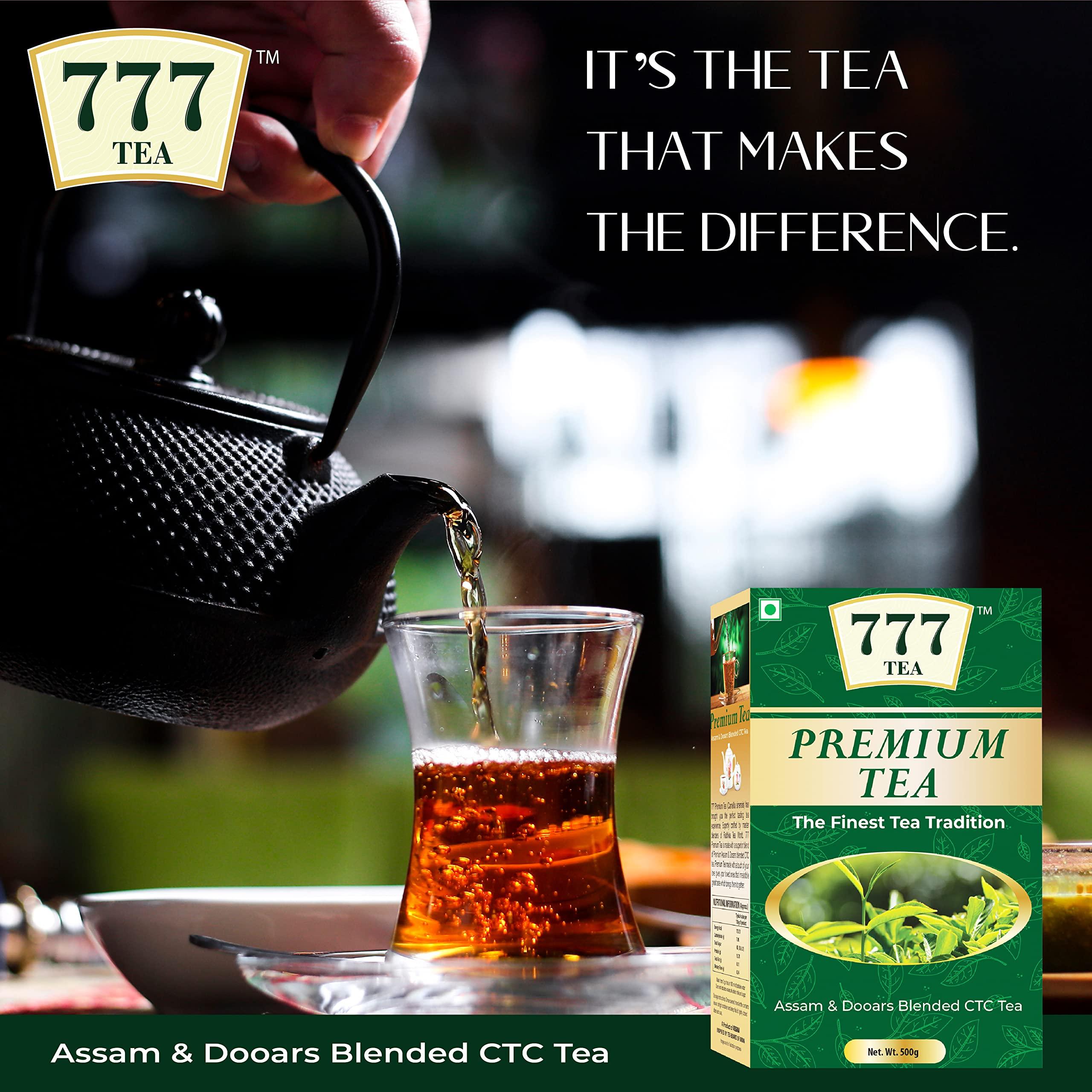 777 777 Tea Premium Tea| Assam tea | Rich & Aromatic Chai | Black Tea | Tea Leaf | Chai Patti - 750 Gram, (250 GM each - Pack Of 3)