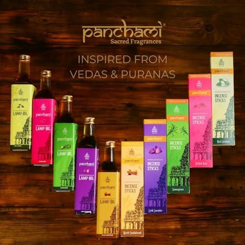 panchami Panchami Sacred Fragrances - Rose Lamp Oil | Inspired from Vedas & Puranas | 100% Natural & Pure Pooja Oil | For Worship & Wellness | 1000 ML