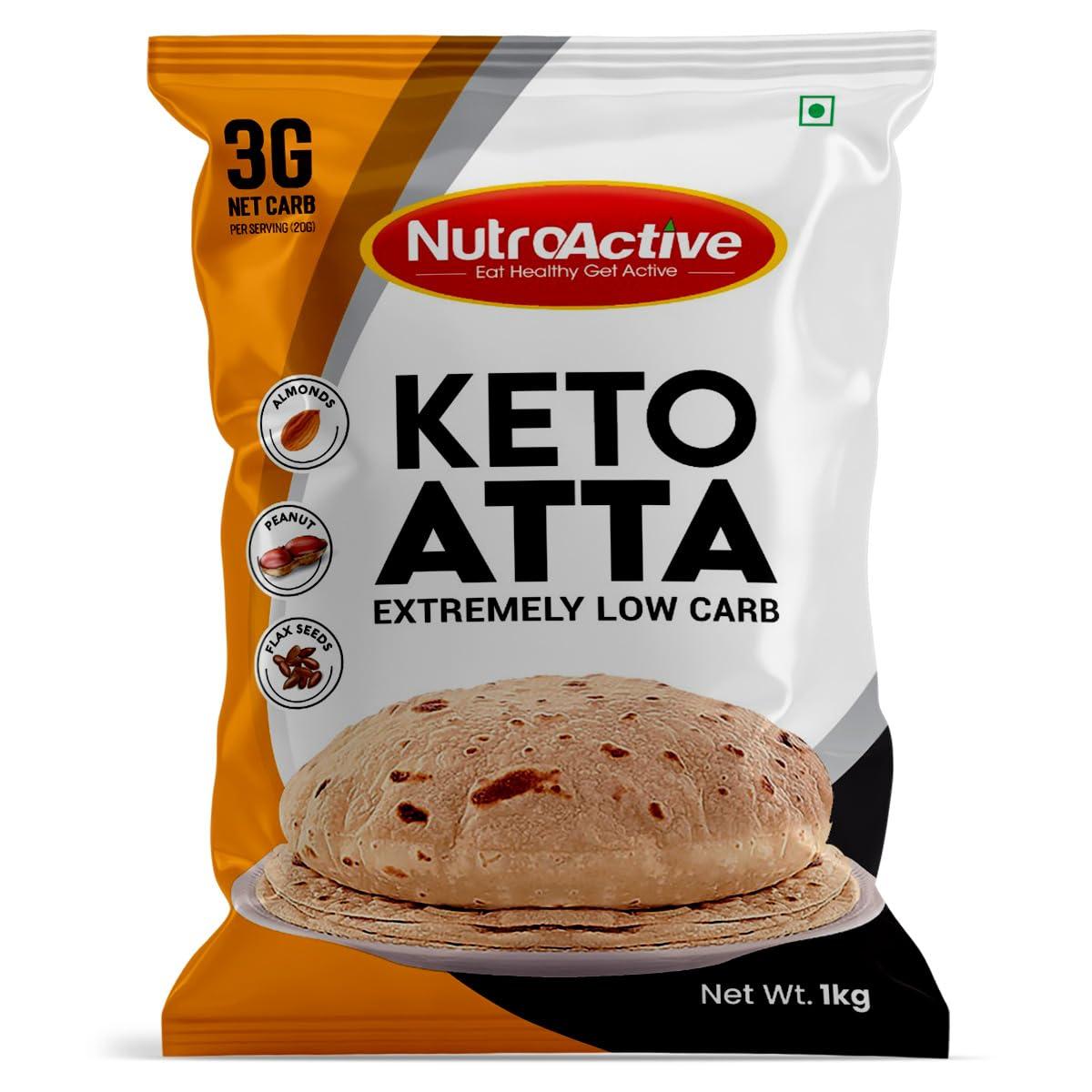 NutroActive NutroActive Keto Atta Net Carb (3g Net Carb Per Roti) Extremely Low Carb Flour - 1kg