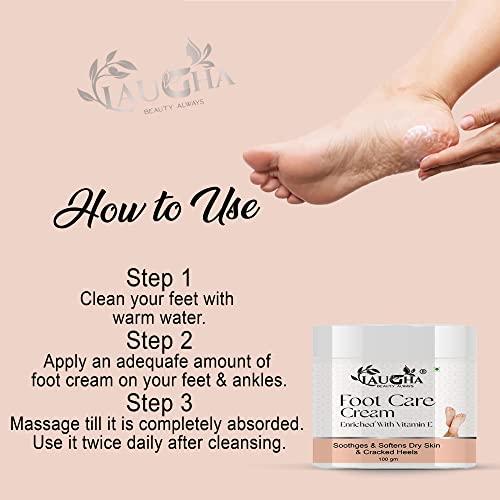 LAUGHA Laugha Feet Crack Heel Repair Cream Smooth Foot Crack Cracked Heel Repair Foot Cream Healing & Soothing Of Cracked Heels (PACK OF 1 jAR 100 GM)