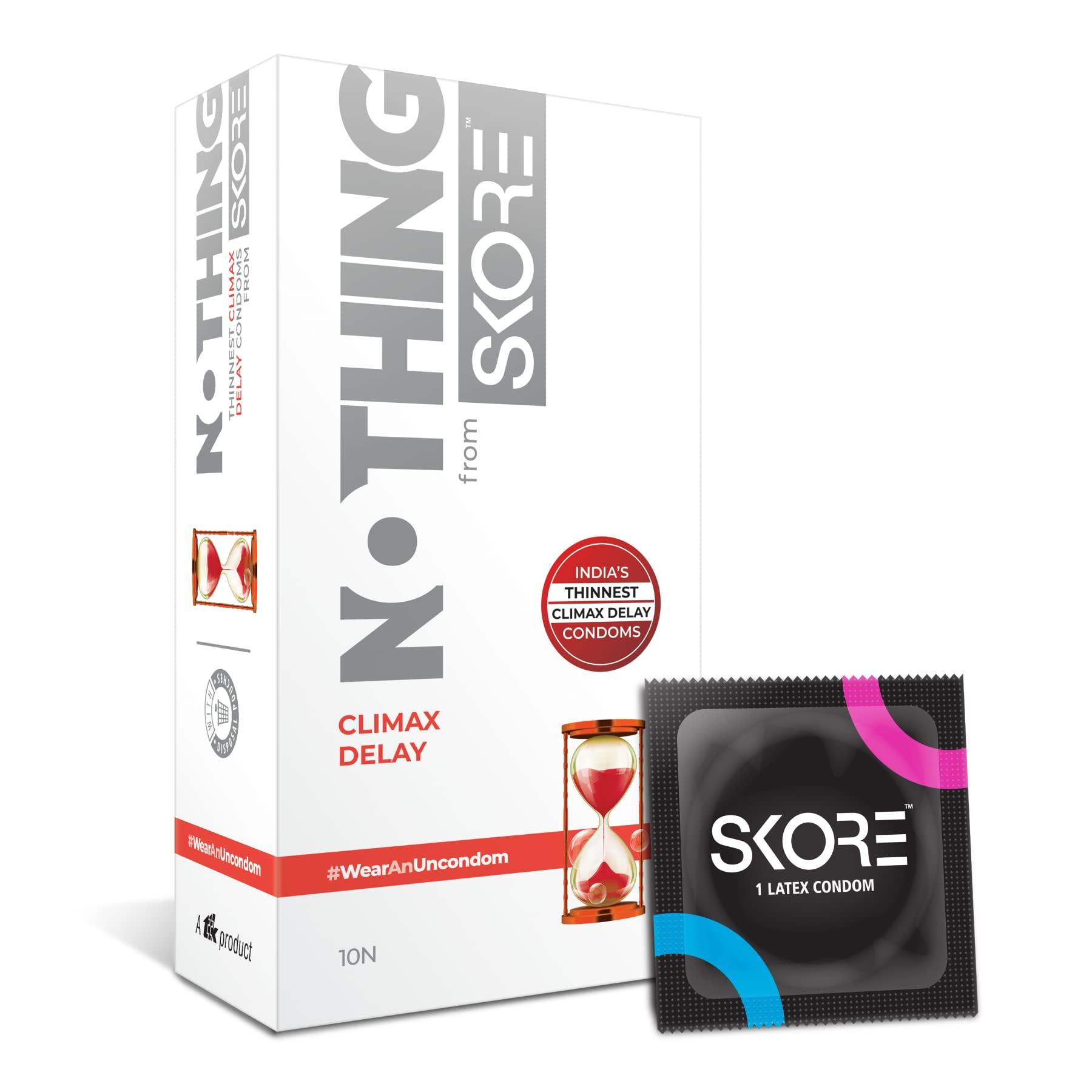 Skore Skore New Adventure Pack & Skore Nothing Climax Delay Condoms Combo