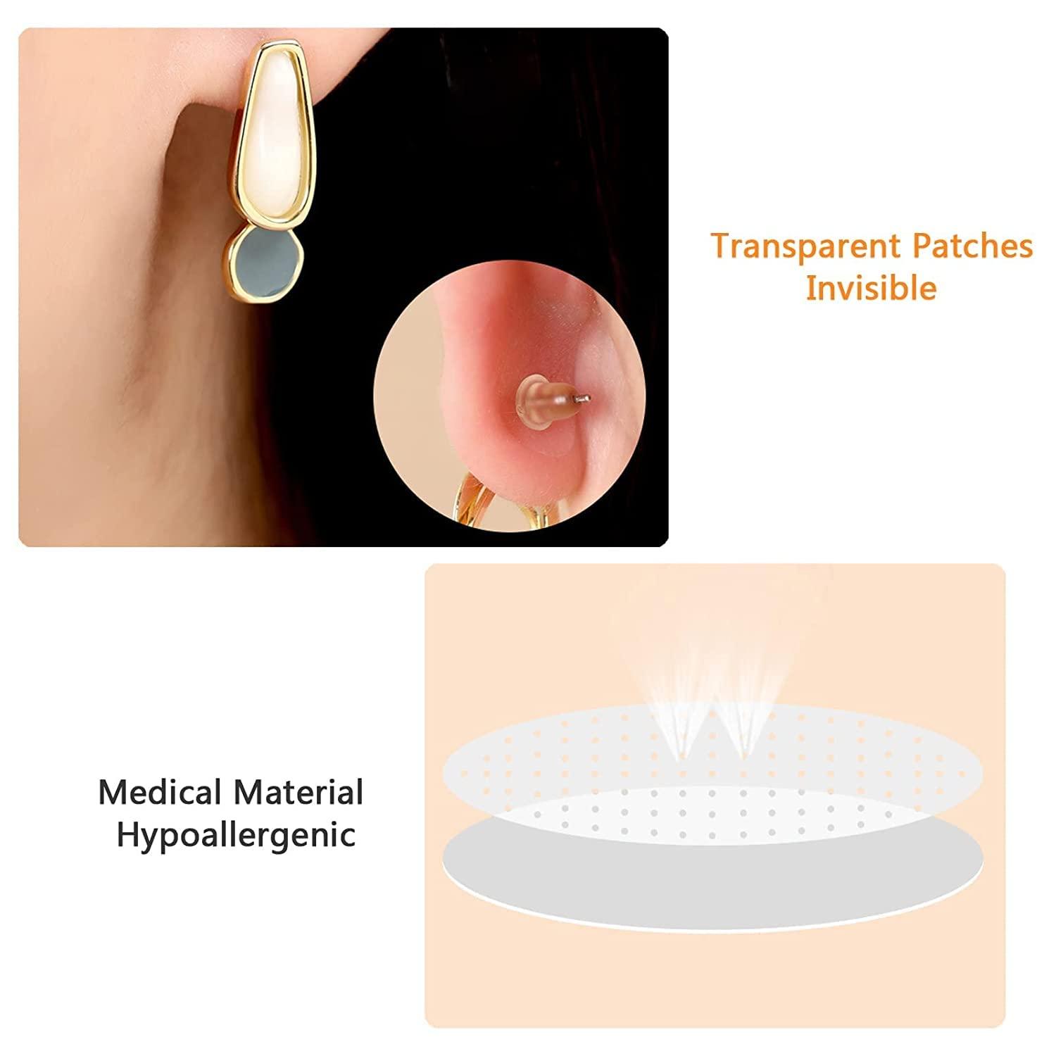 Deetto Deetto Ear Lobe Tape/Invisible Ear Lobe Support Patch for Heavy Earrings Invisible Waterproof Stickers for Heavy Earrings Earring Lift Patches for Long Time Wearing Earrings Protect Healthy (20)