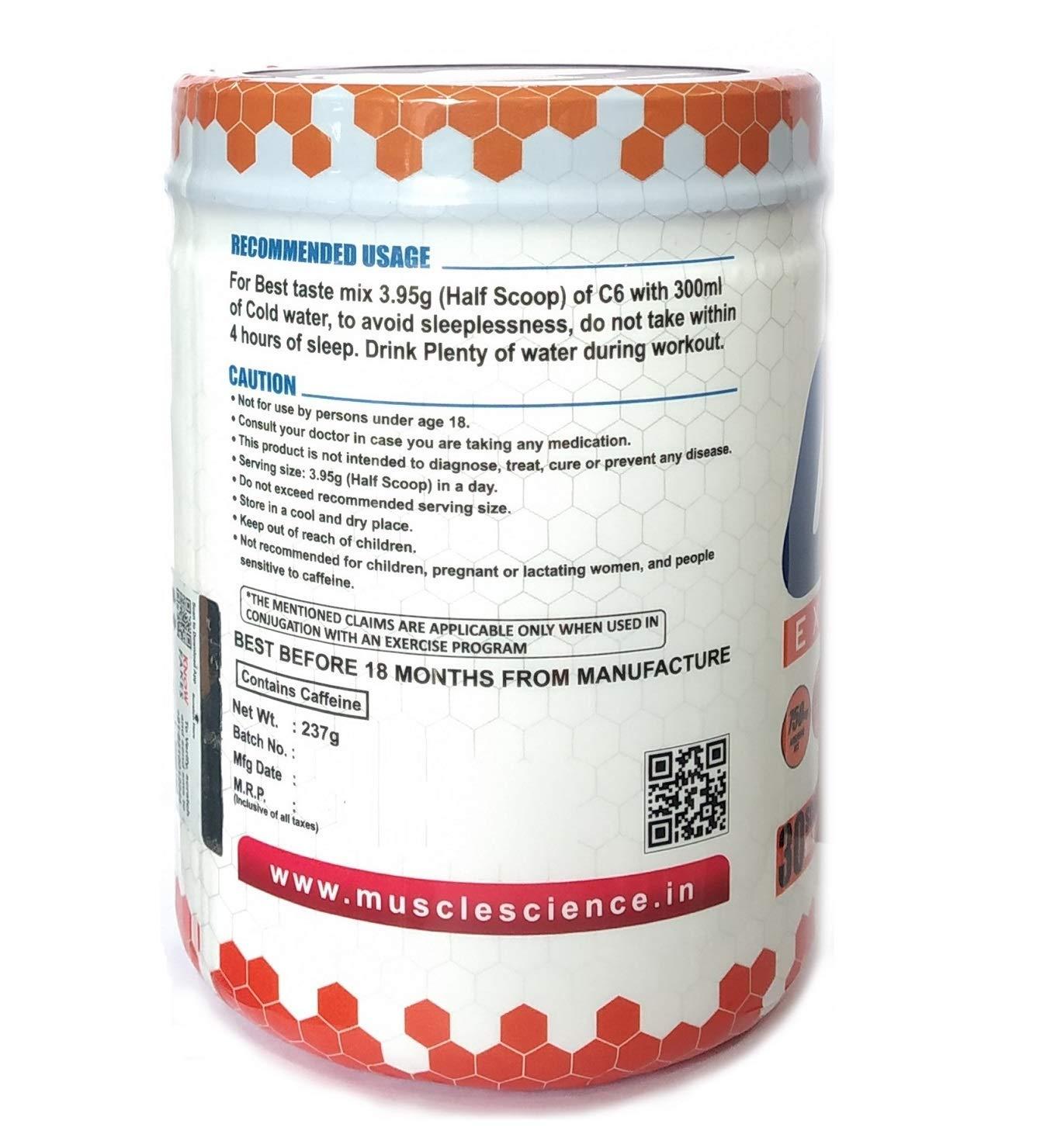 MUSCLE SCIENCE Muscle Science C-6 Ultra Concentrated Pre-Workout 30 Servings(Watermelon)