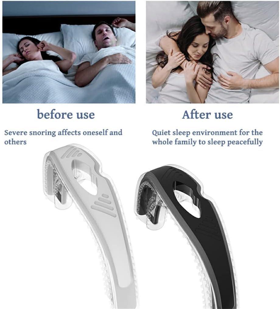 KINETIKITCH Snore Stopping Mouthpiece, Silicone Anti-Snoring Device, Lightweight & Washable, Professional Snoring Guard, Elastic & Portable, Clear Soft Gel for Comfortable Sleep (Black)