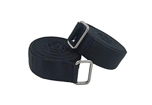 Generic Reusable heavy duty Pallet Safety Belt Straps for stabilize the pallet load while stored in warehouse racks. (Poly Propylene Black Colour - 2" Width x 5Meters Length) Full Velcro Type.